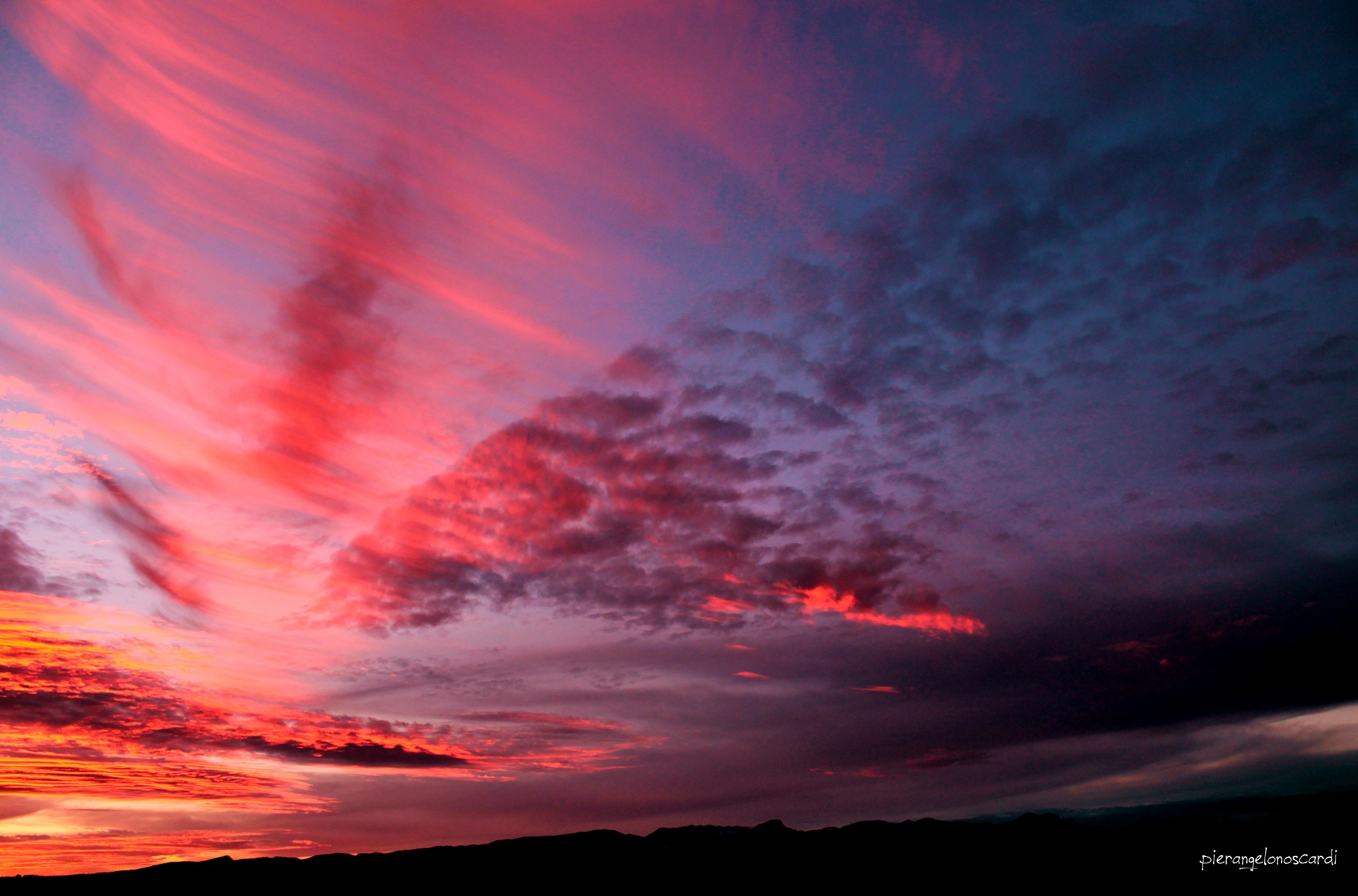 tramonto sulla marcesina dal monte lisser