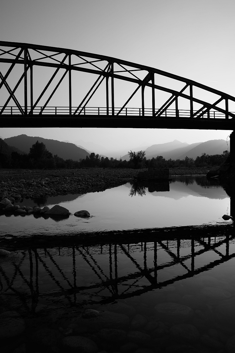 the bridge over the river