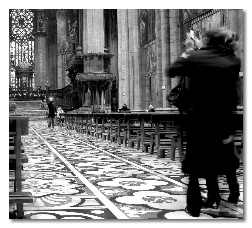 duello fotografico in Duomo