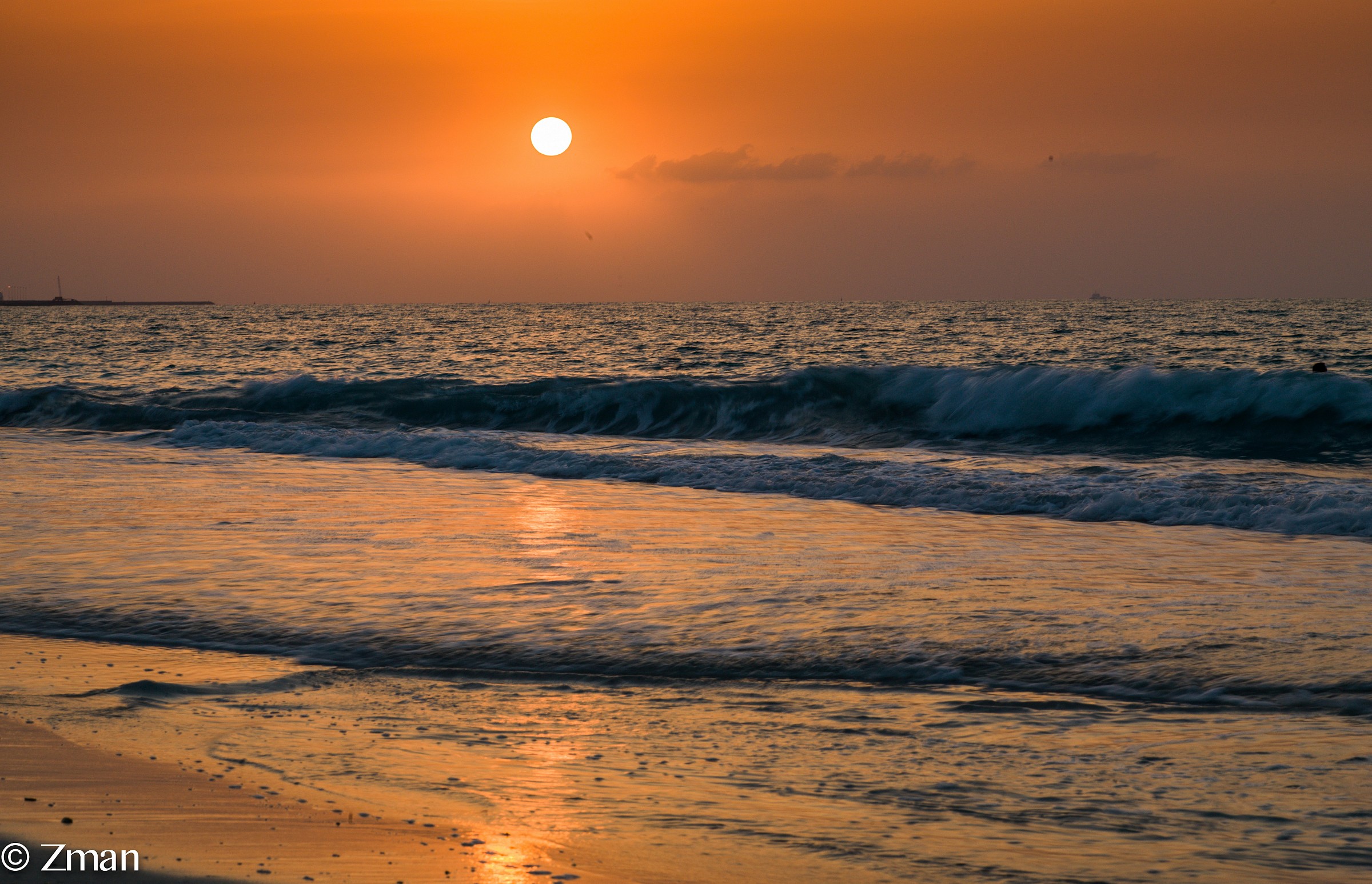 Sun Set a Saadiate Beach