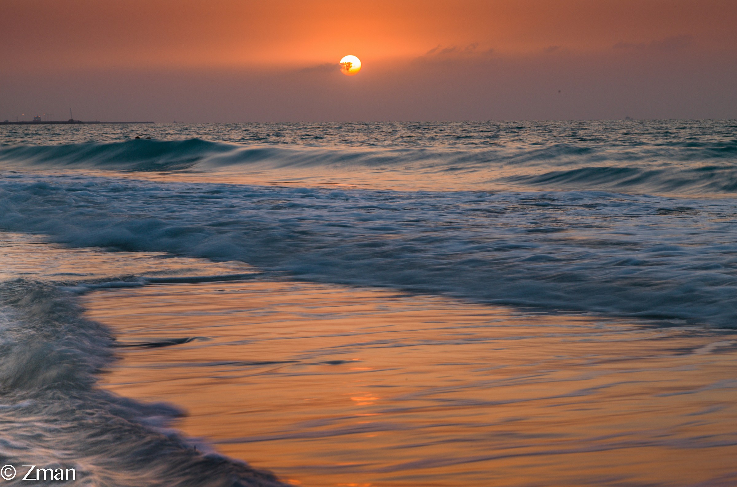 Sun Set a Saadiate Beach
