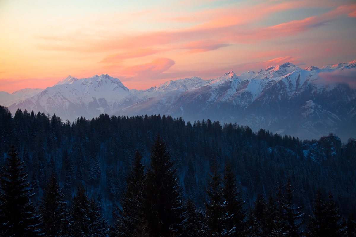 Gelido tramonto invernale...