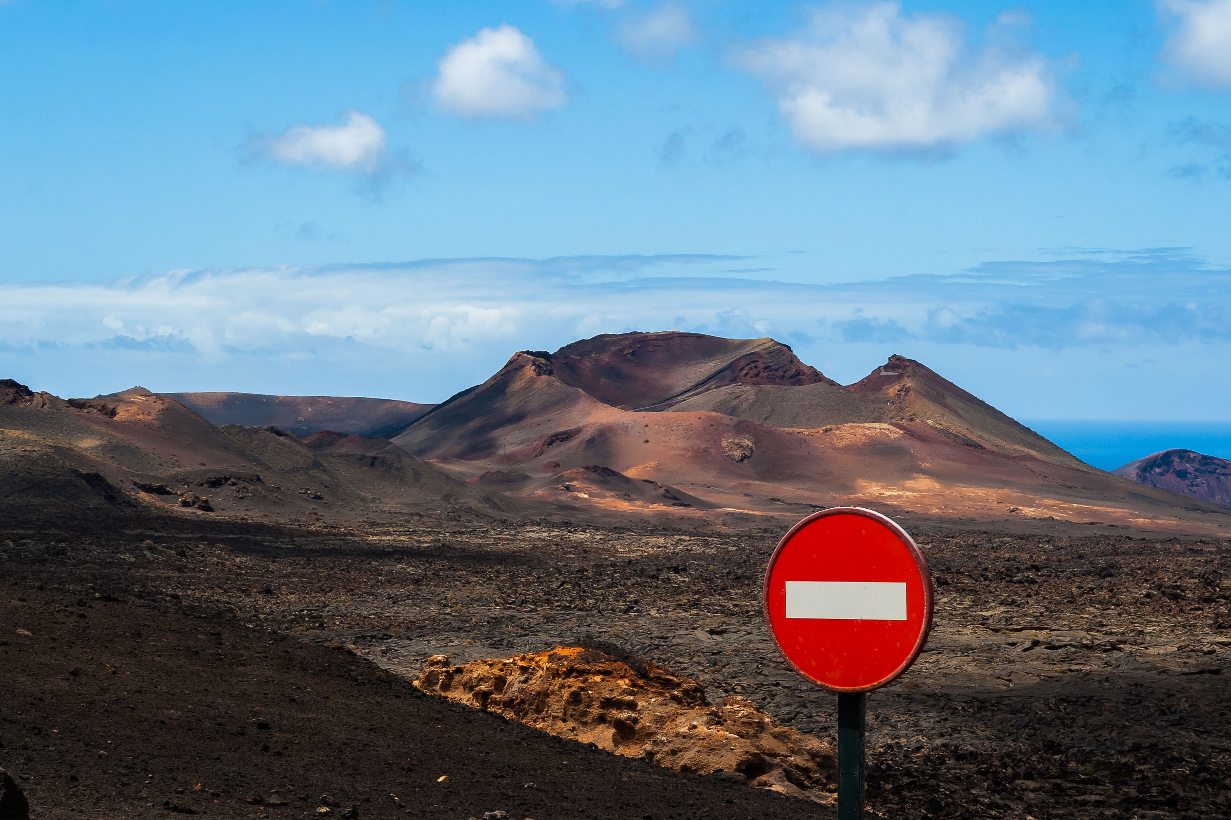 no entry, volcanic area