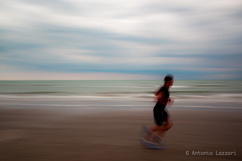 Running on the beach