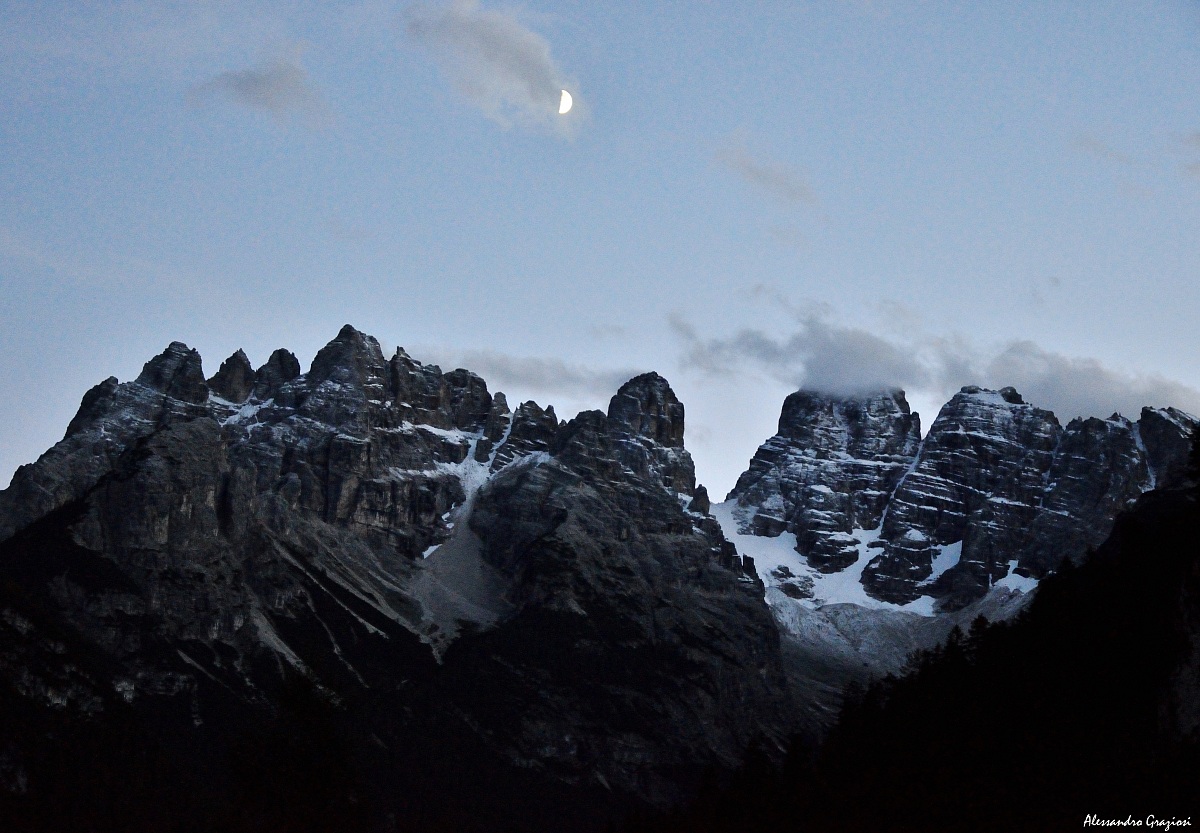 la Luna sul Cristallo....