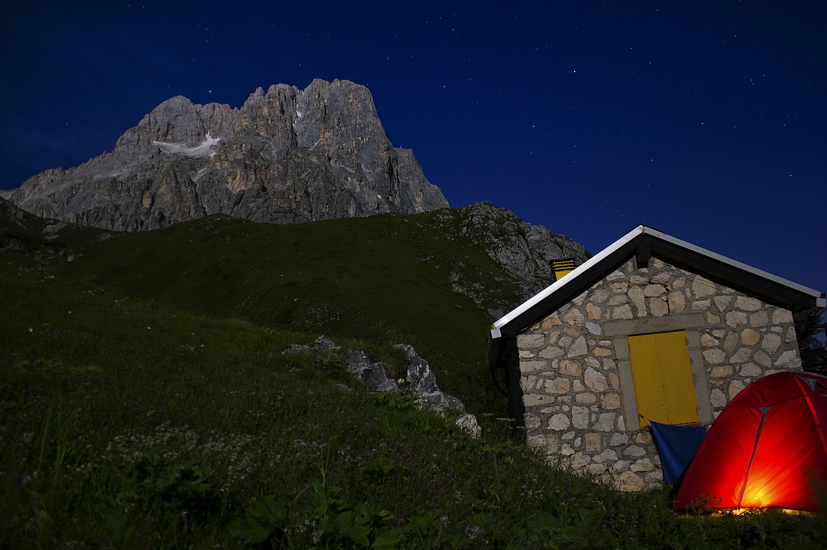 Gran Sasso in tent