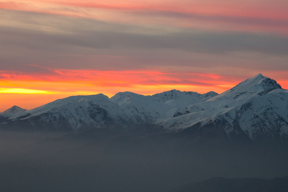 Le Orobie al tramonto...