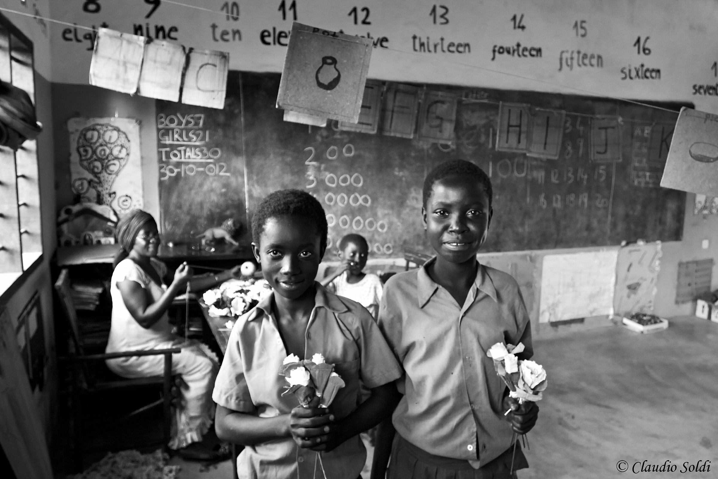 School black and white