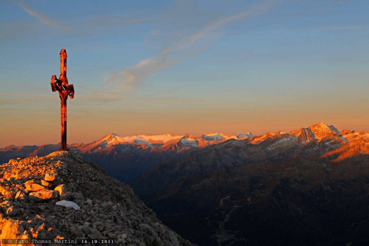 Top Sassara at 'dawn. In the background Carè Alto...