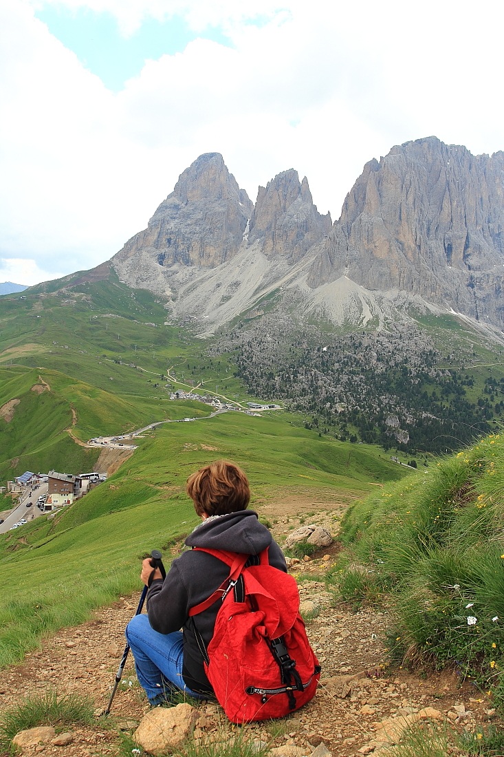 Passo Sella dall'alto