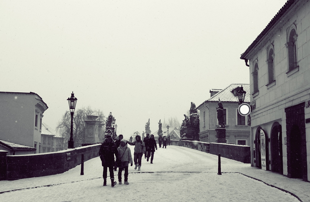 A white Charles Bridge