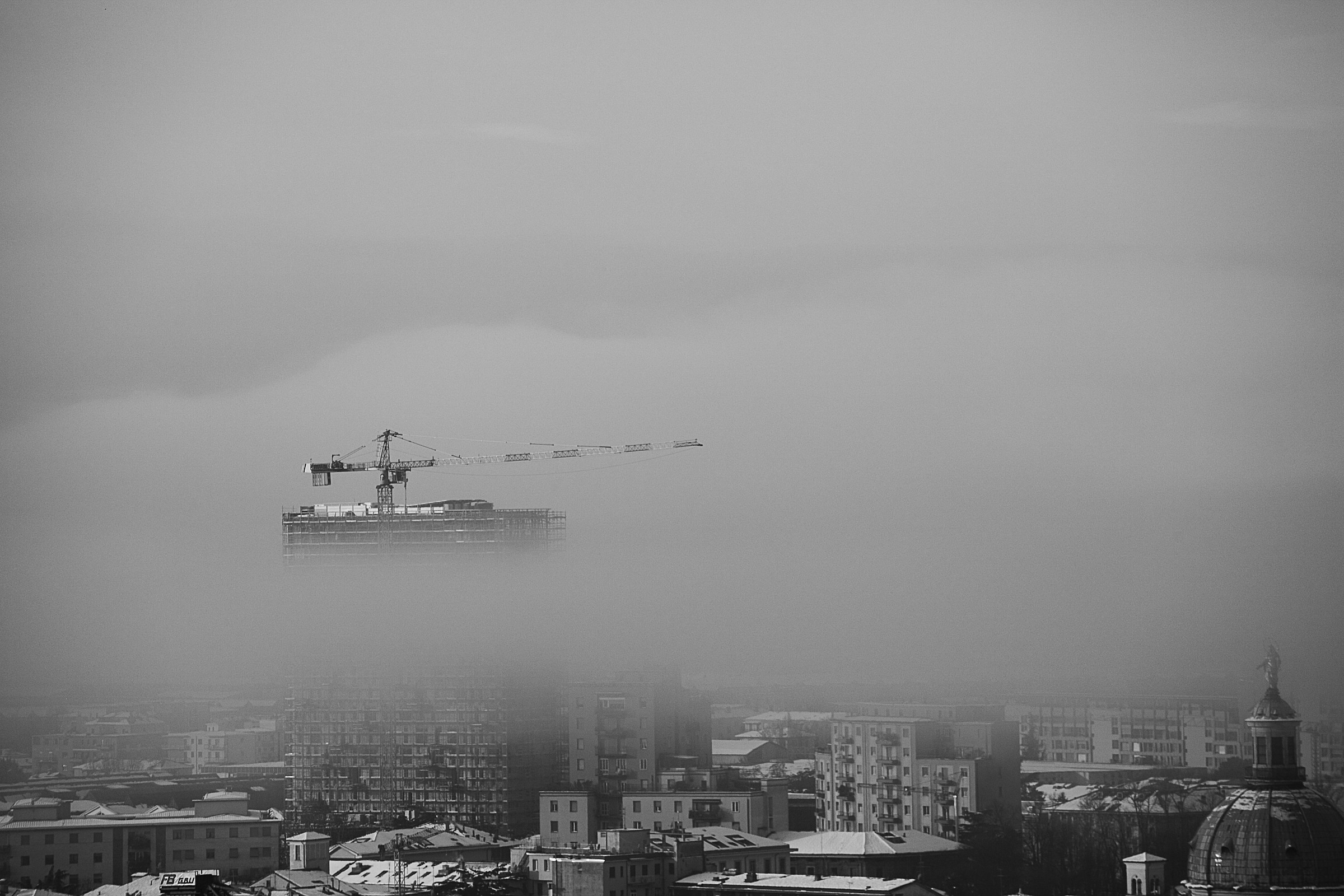 Brescia and fog