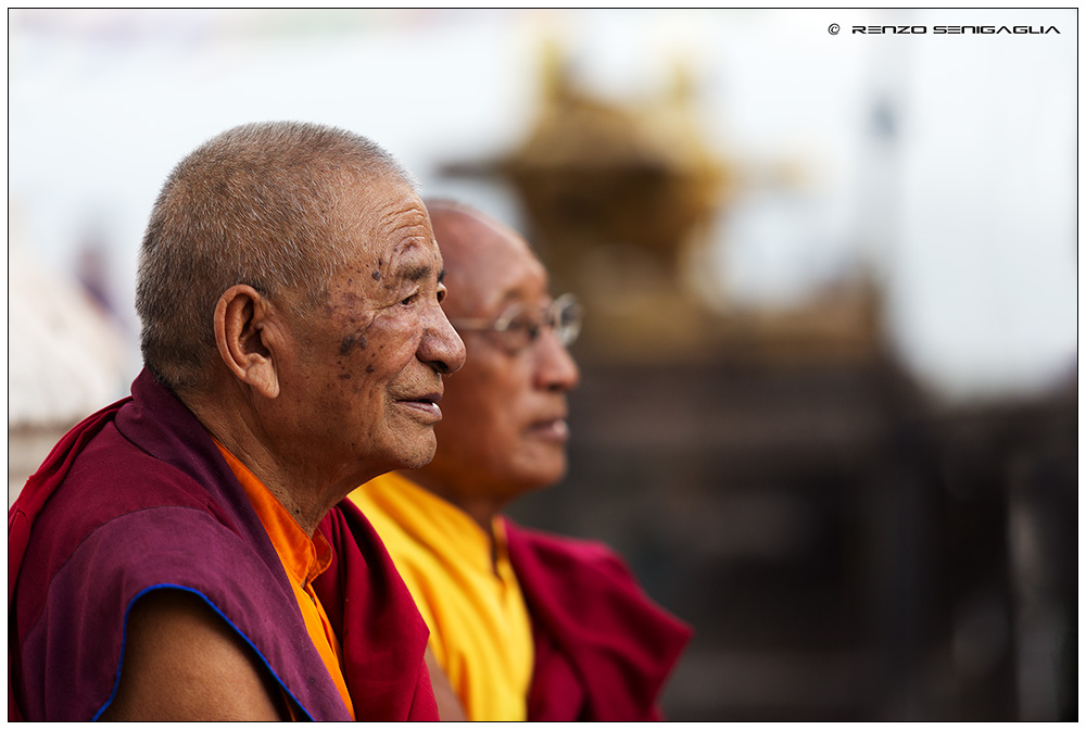 Monks at the Monkey Temple Kathamandu
