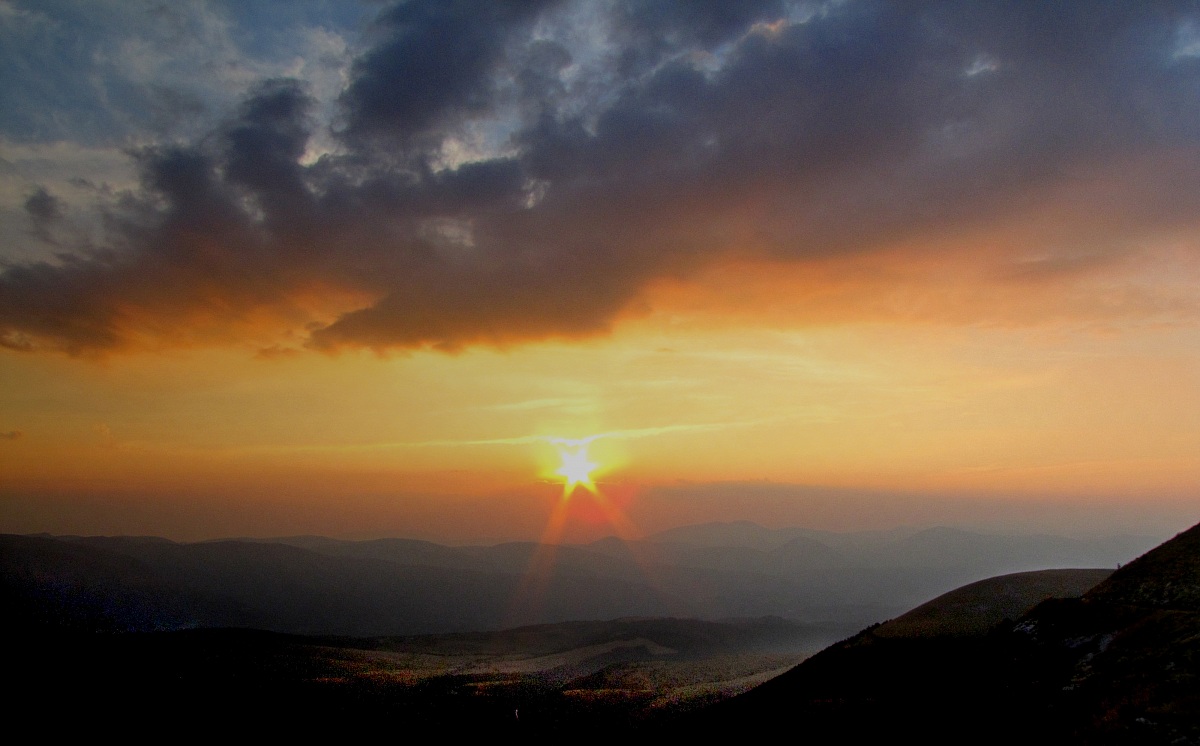 Tramonto, Sibillini, Italia