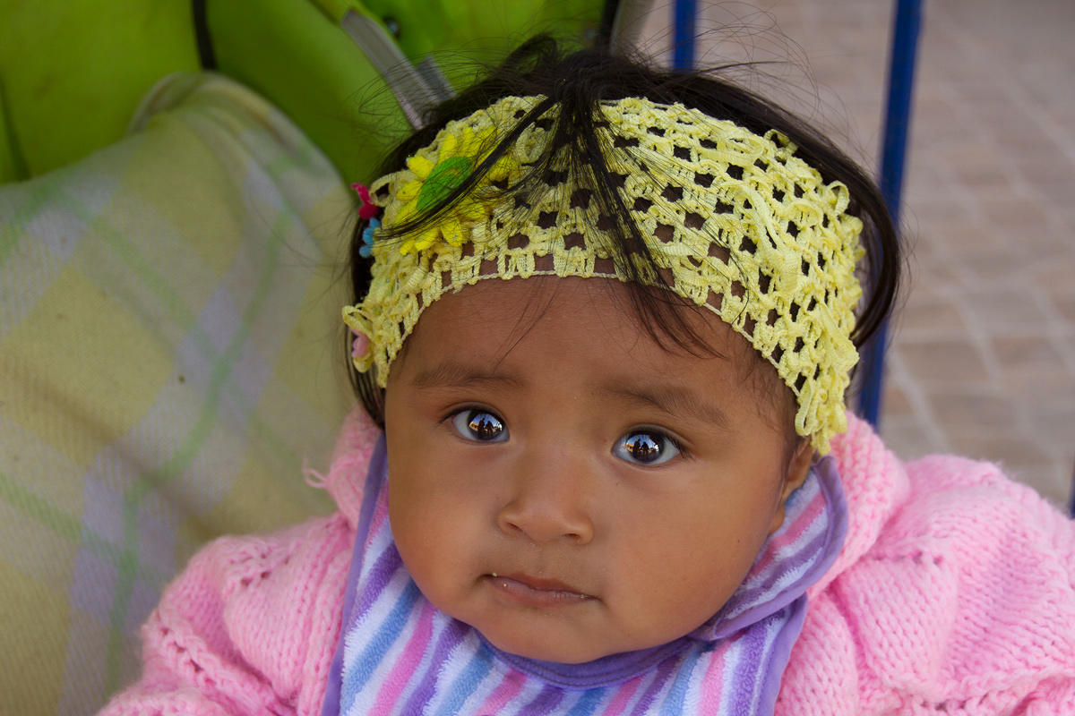 Eyes of a little girl in the mirror