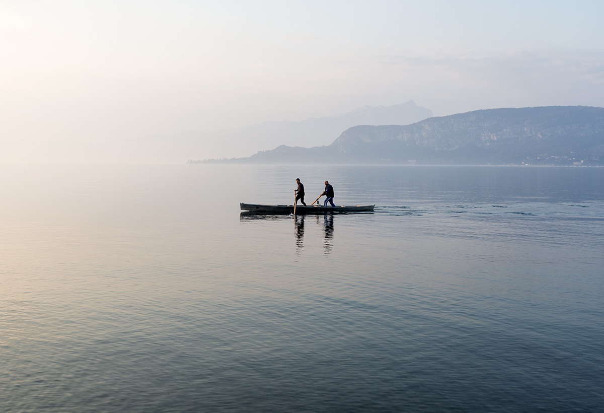 Training on the lake ...