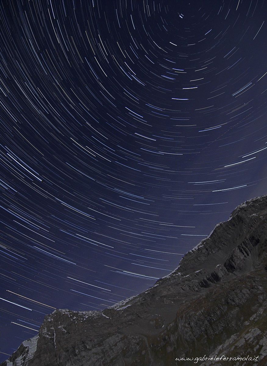 Startrail Gran Paradiso National Park