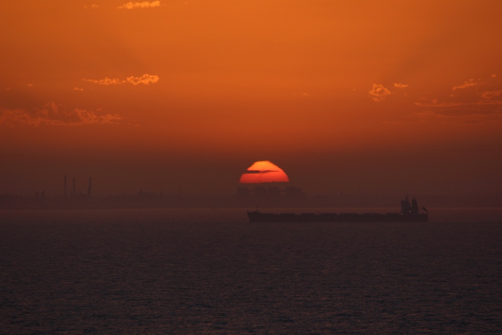 Tramonto dal mare - costa brindisina