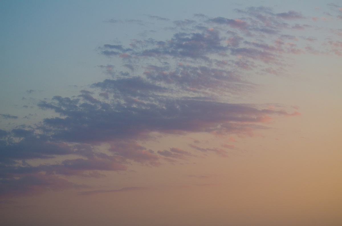 Fiocchi di cotone al tramonto