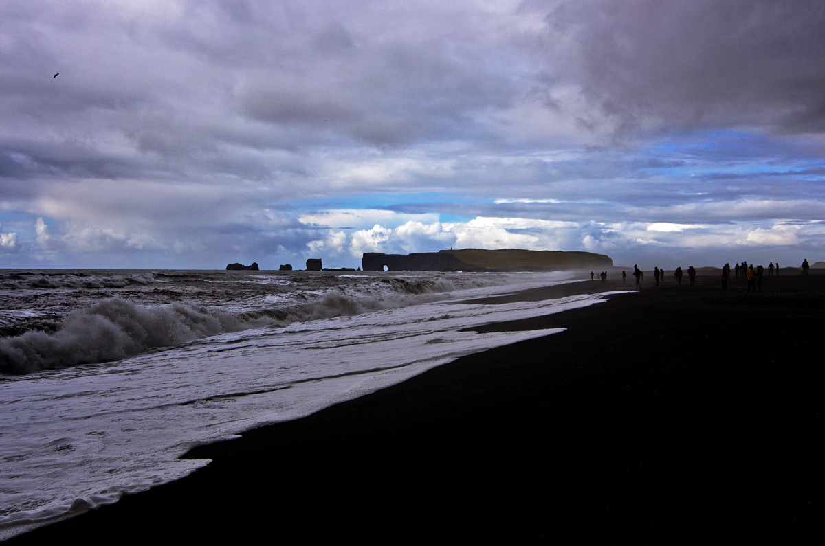 Tourists Reynisfjara