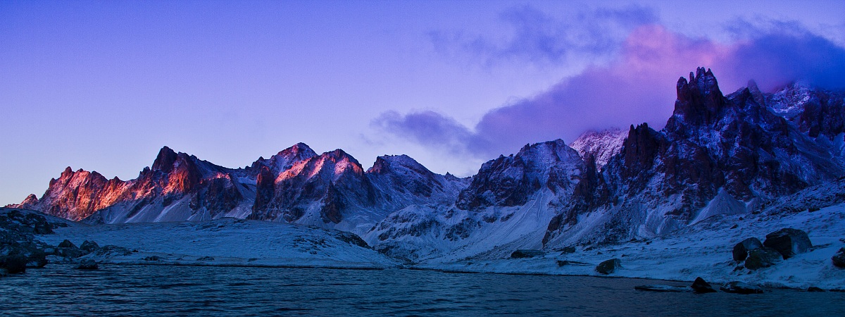 the first snow in the Alps