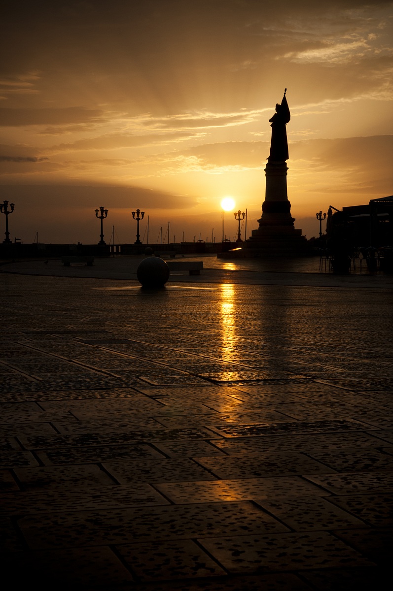 Sunrise on the seafront at Otranto