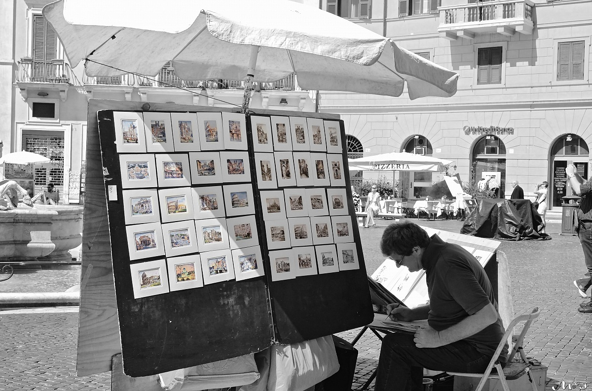 Piazza Navona Pittori -Roma