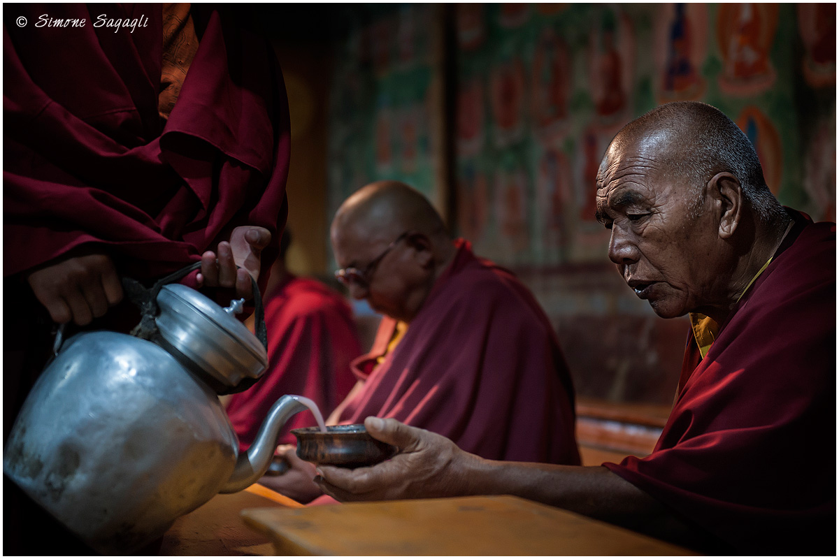 During the ritual of Puja