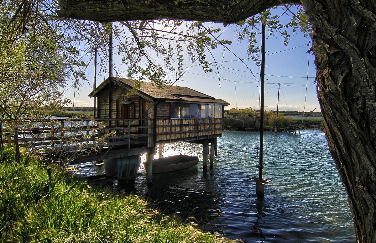 Capanni da pesca nella laguna