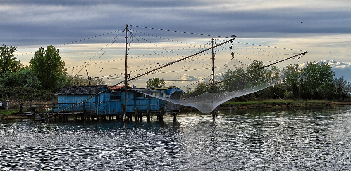 Capanni da pesca nella laguna