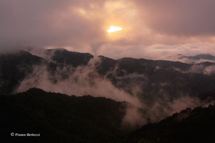 clouds over the mountains
