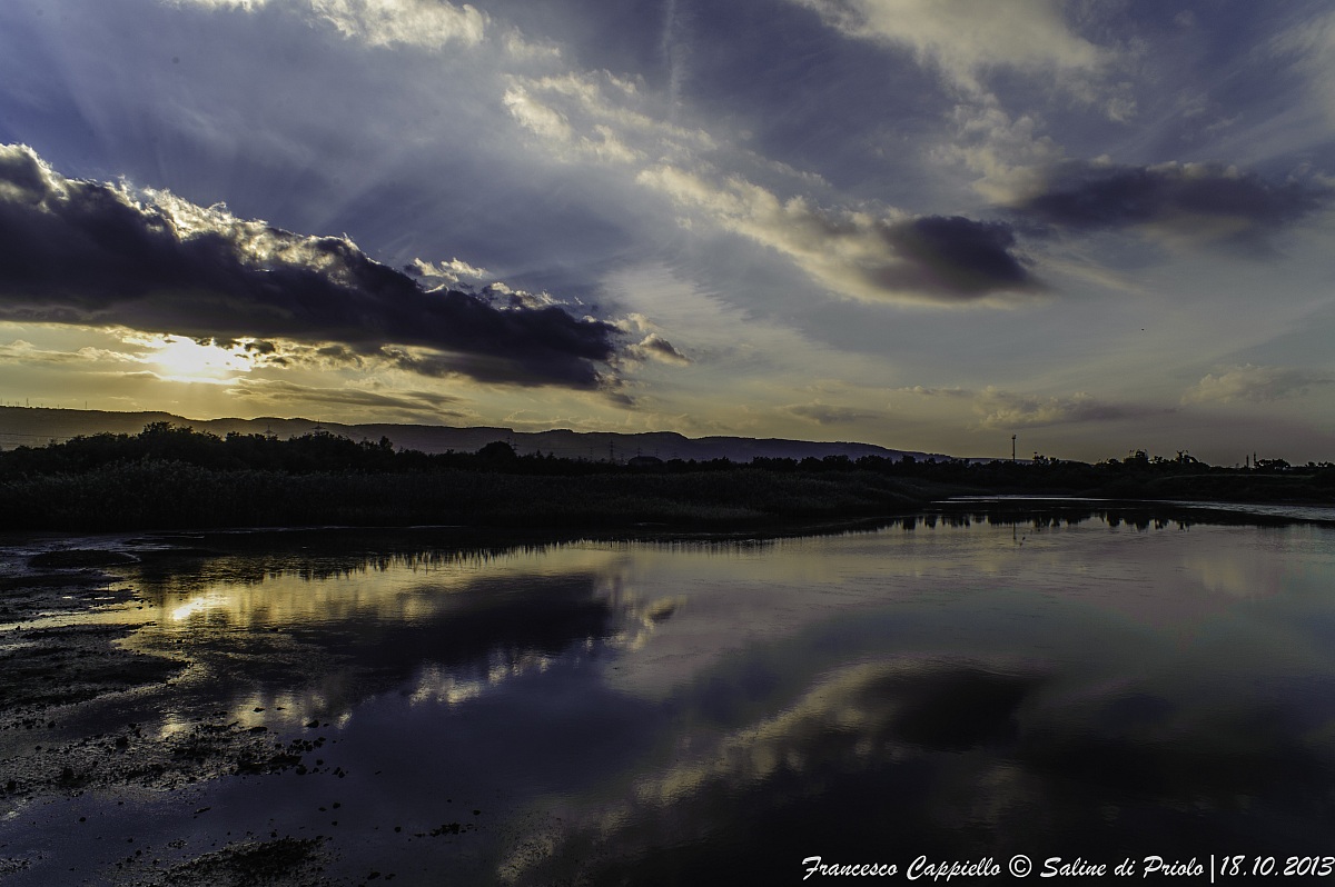 Sunset in the Reserve Saline di Priolo