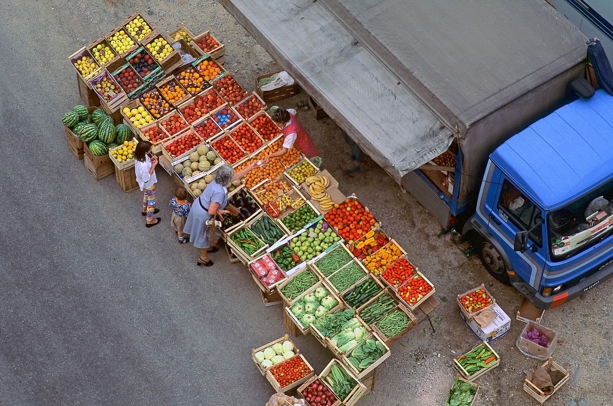 Il mio mercato dal balcone...