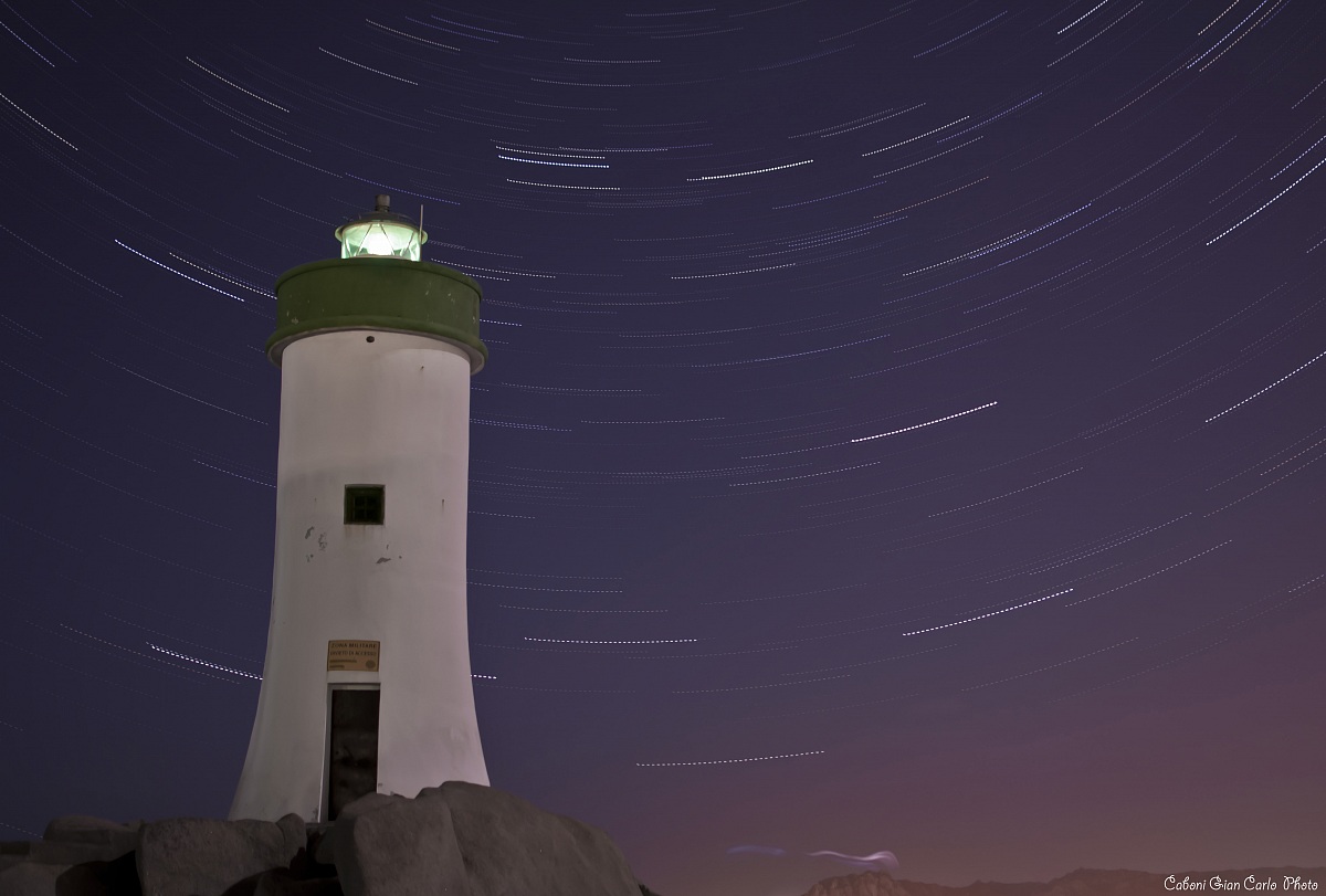 Star Trails Lighthouse Palau