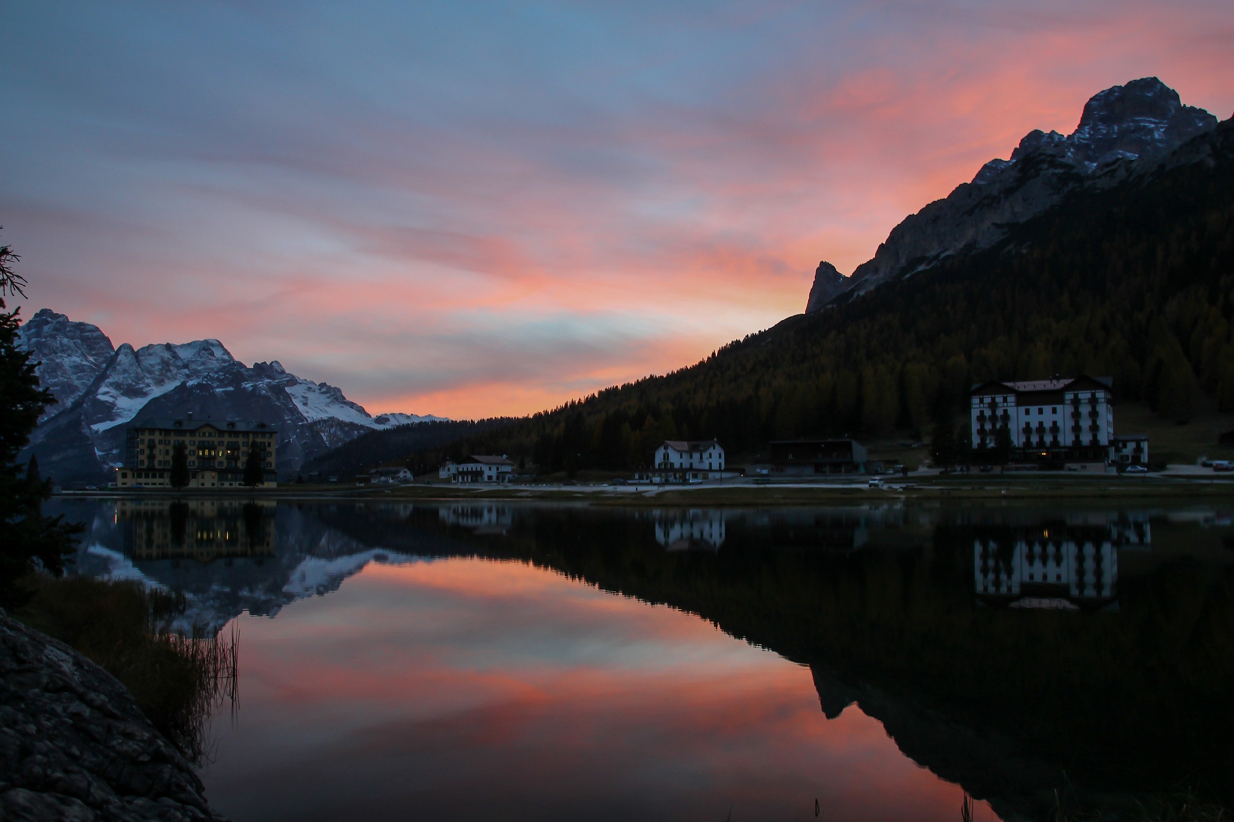 Tramonto sul Lago di Misurina