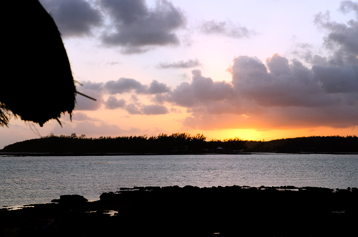Sunset over the bay of Blue Bay