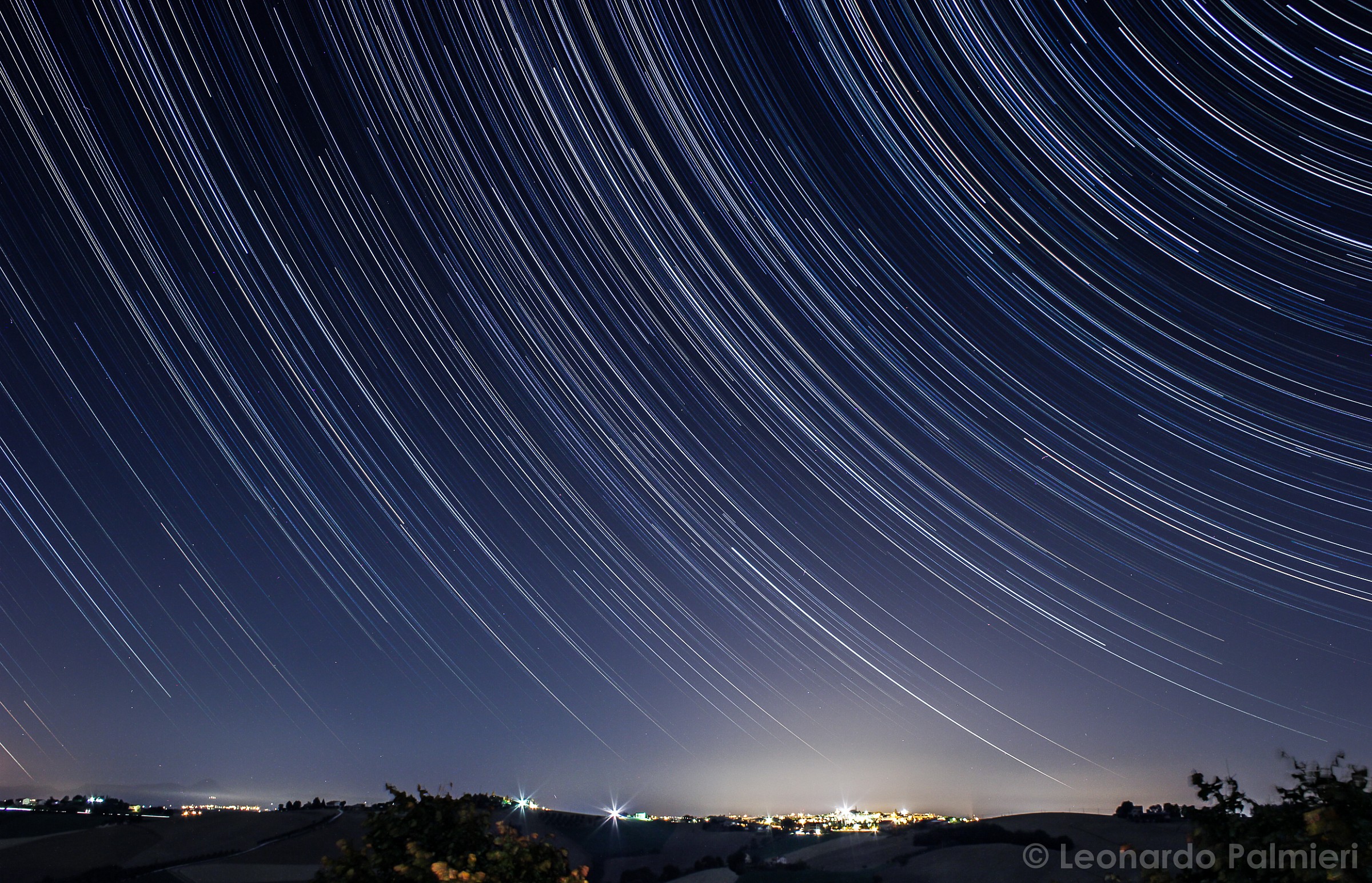 Startrail from the balcony of the house ...