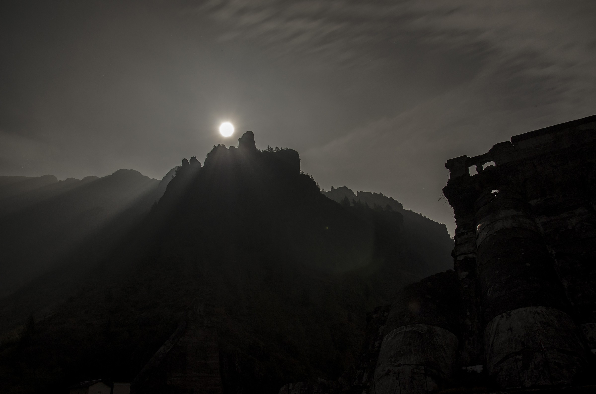 notturna alla diga del gleno