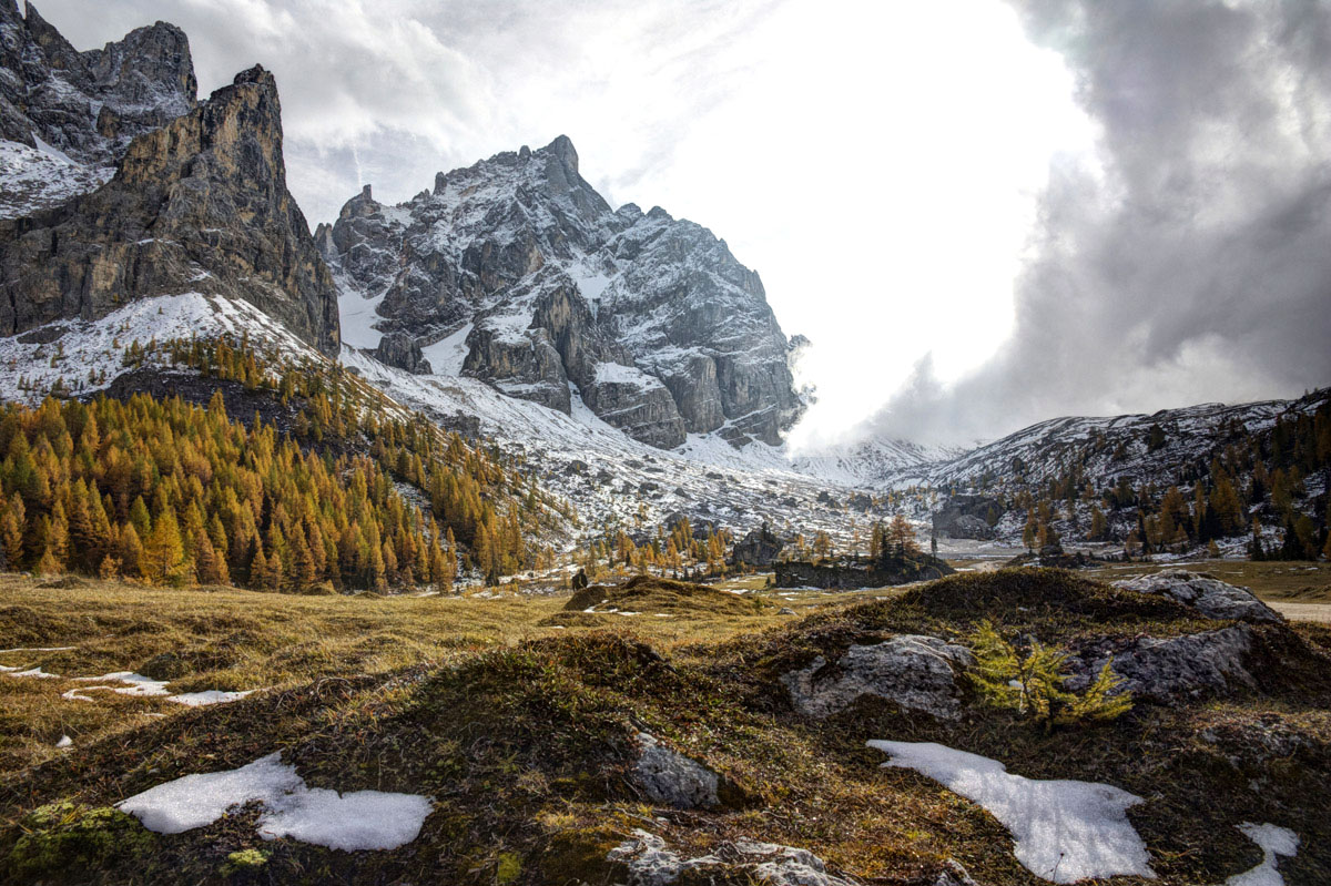 first snow in val Venegia