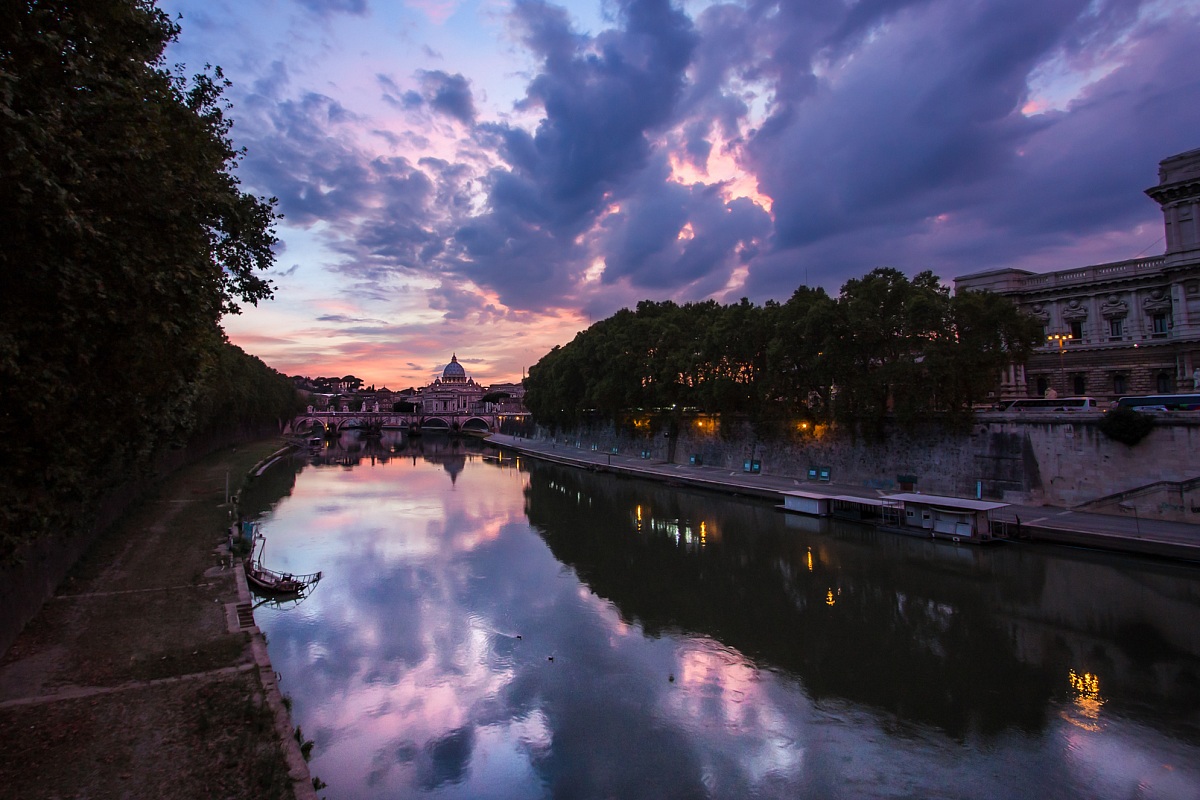 Magic sunset over the Eternal City