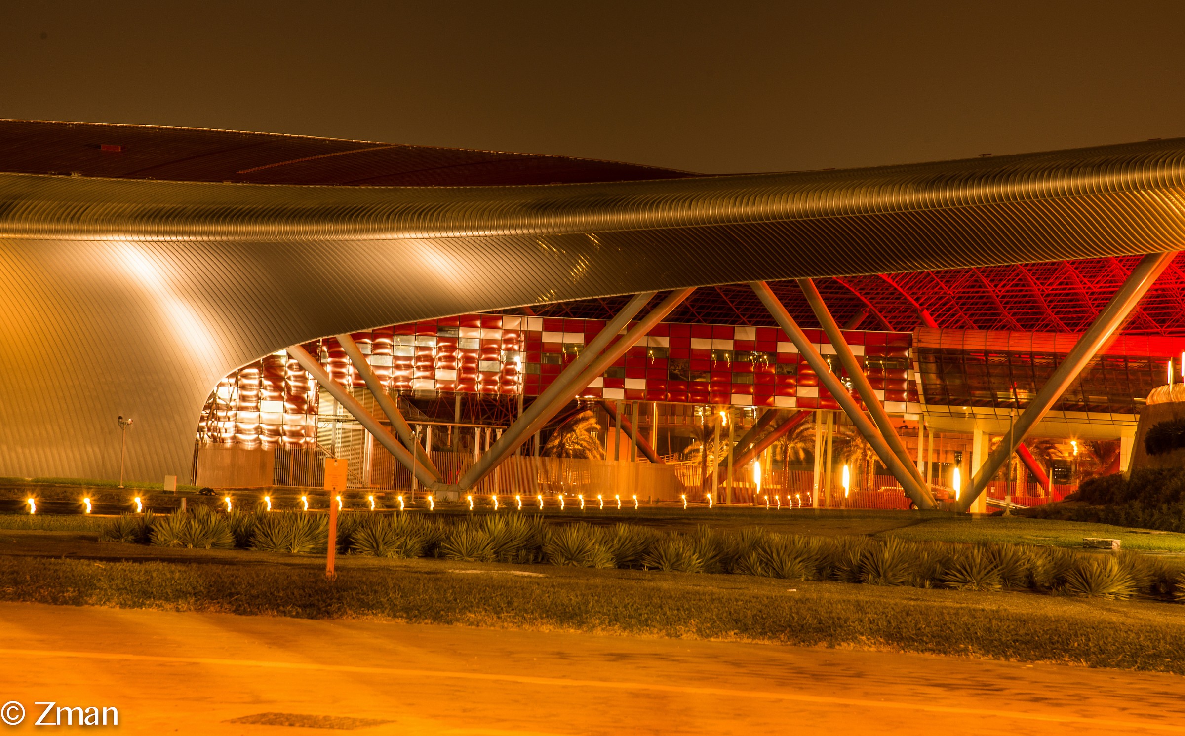 The Ferrari Amusement Park At Night
