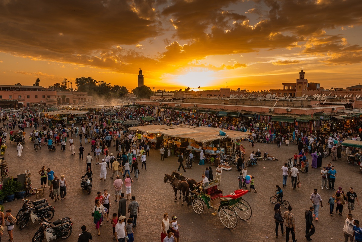 Marrakech - Jemaa el-Fnaa - luogo famoso