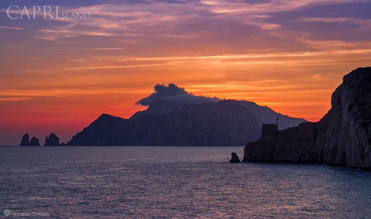 Sunset over Capri