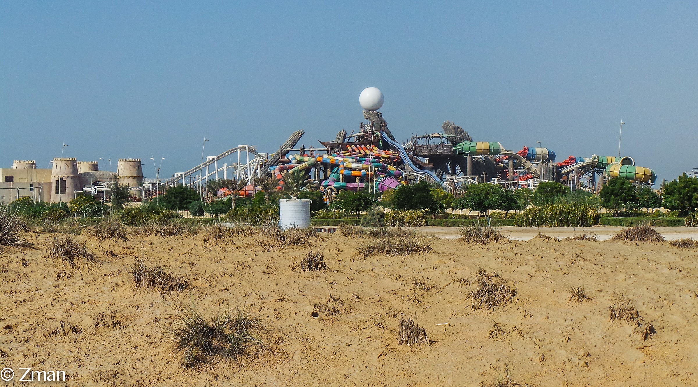 Yas Water Park From Yas Links Golf course