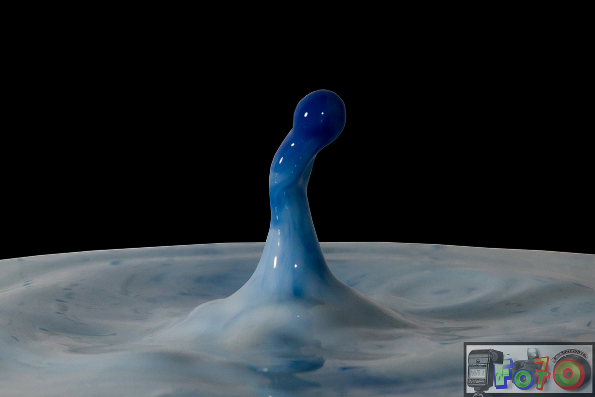 Drop of milk colored