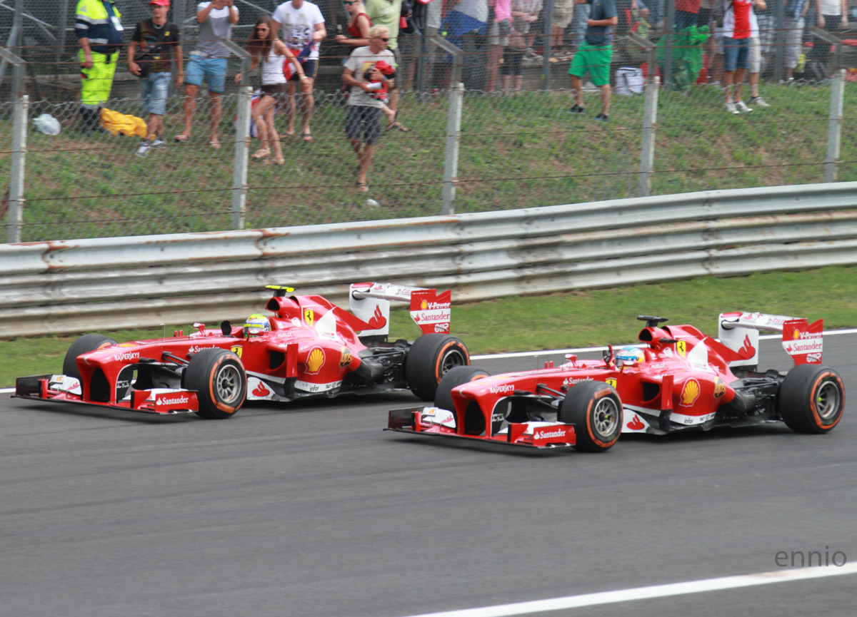 Ultimo GP in Ferrari di Massa a Monza con Alonso.