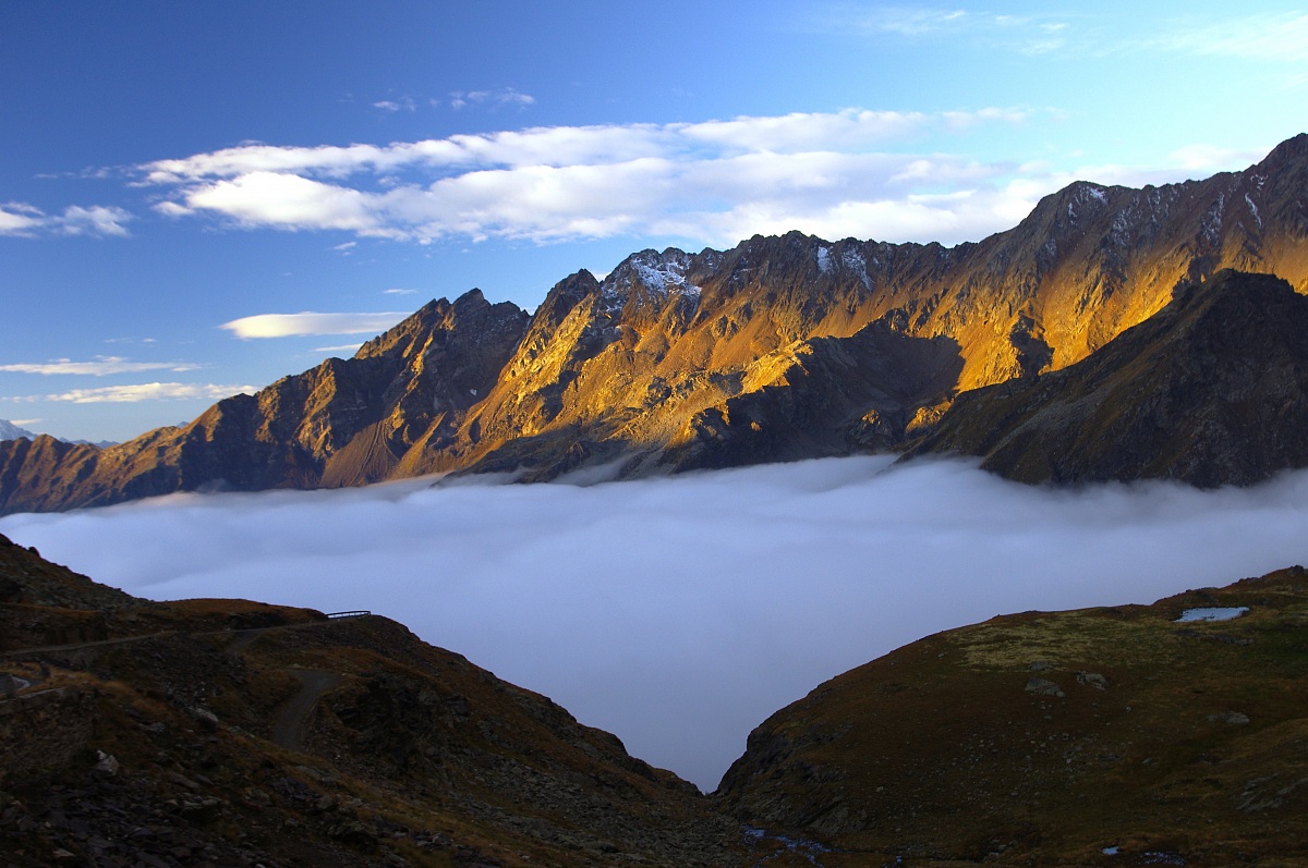 the blue sky and above the clouds