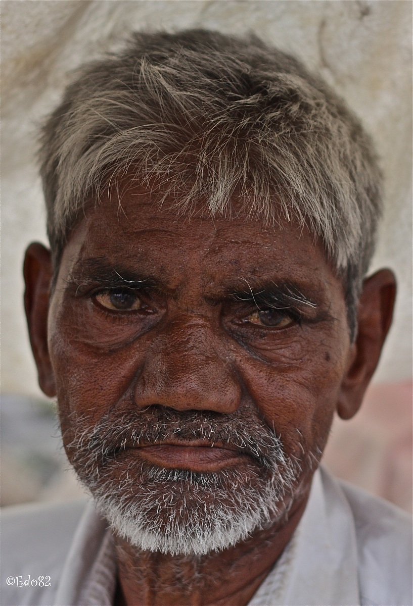 Portrait at the market in Hyderabad