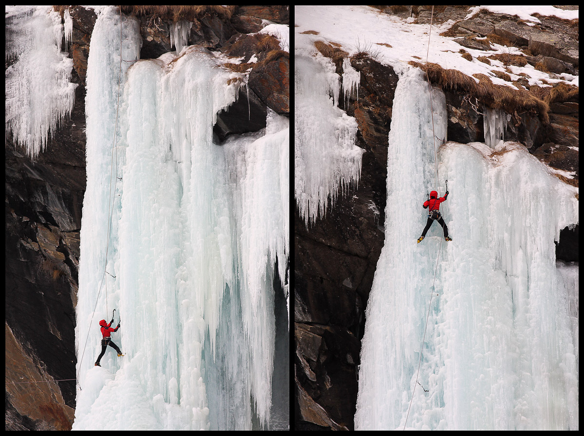 Climbing on ice