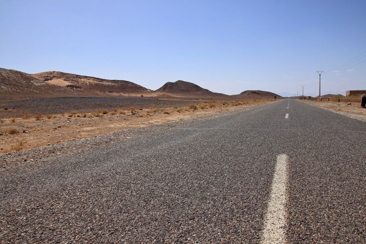 Morocco's road at midday